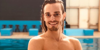 Bruno Lázzaro, representante argentino en natación artística.