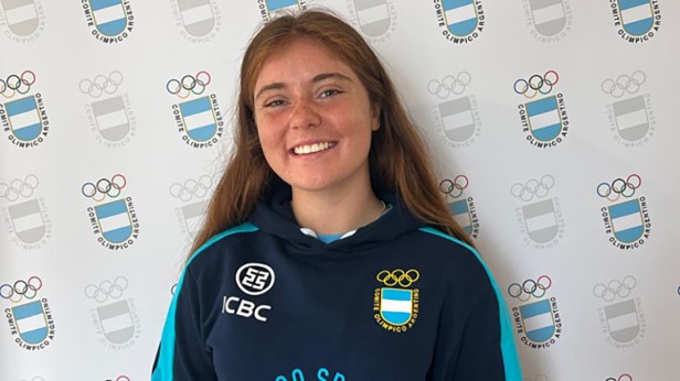 Catalina Turienzo, representante argentina en el kite de los Juegos Olímpicos. - COA -