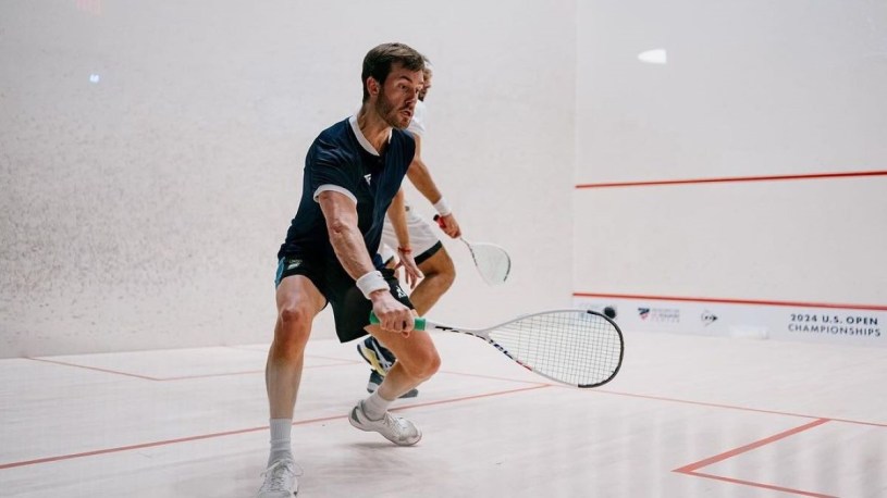 El marplatense Leandro Romiglio, número 1 argentino de squash. - Instagram -
