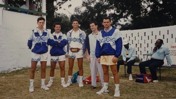 Gabriel Francini, en el equipo de San Marino de Copa Davis.