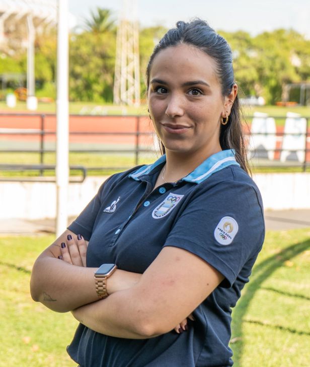 Fernanda Russo, en la previa de la Copa del Mundo de Buenos Aires. - Federación Argentina de Tiro -