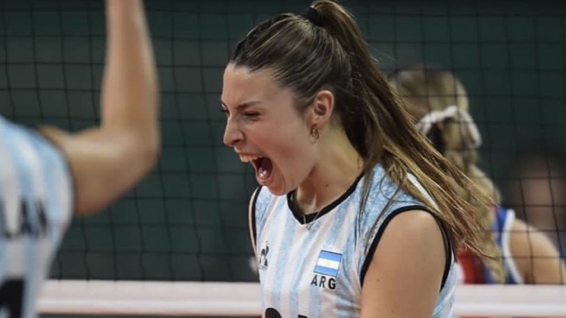 Avril García, central de la selección argentina de vóleibol. - Instagram -